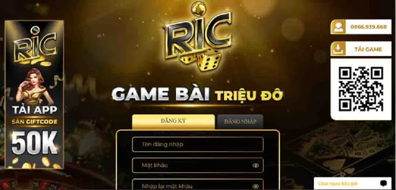 Ric win | Nhà cái đổi thưởng 5 triệu ++ lượt chơi