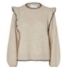 Selected Femme Slfalva Frills Ls Knit O-neck