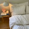 white bedding