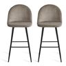 Barkruk Velvet set van 2 - Taupe   | Action Webshop NL