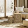 Set van 2 ronde houten bijzettafels | Action Webshop   | Action Webshop NL