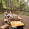 Forest schooling supplies bin
