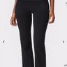 Svarta Jersey Flared Tights I Vikbar midja I STRONGER