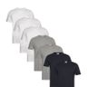 Lindbergh Basic O-neck Tee S/s 7 Pack (Wh-gr-na/Multi/mönstrad) - 899 kr | Boozt.com